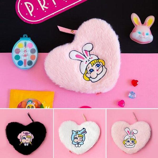 card holders peach heart bag female short women holder cute plush embroidered laser money for girl student kawaii, Brown;gray
card holders peach heart bag female short women holder cute plush embroidered laser money for girl student kawaii, Brown;gray