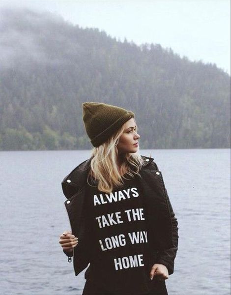 always take the long way womens t shirt home summer funny female harajuku tee tumblr hipster ladies outfits, White
always take the long way womens t shirt home summer funny female harajuku tee tumblr hipster ladies outfits, White