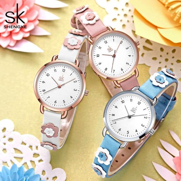 wristwatches 2021 watches for women white quartz watch with flower small fresh style ladies dress accessories clock time, Slivery;brown 
wristwatches 2021 watches for women white quartz watch with flower small fresh style ladies dress accessories clock time, Slivery;brown