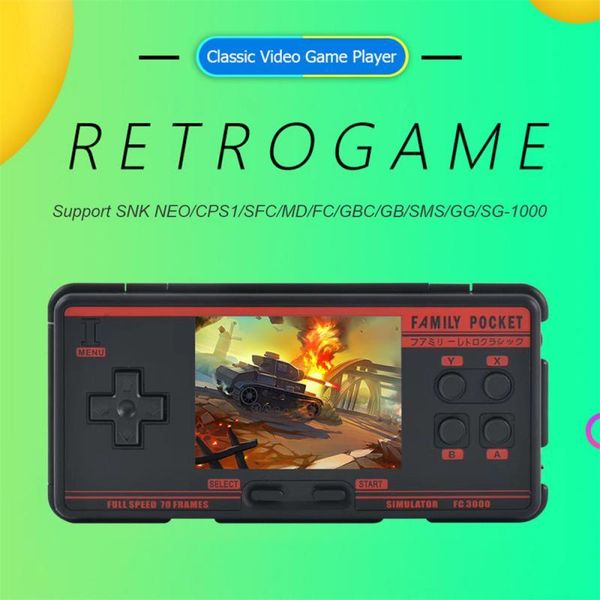 portable game players fc3000 v2 classic handheld console video gaming 8 bit built-in 4000+ games 10 simulator children retro tv out
portable game players fc3000 v2 classic handheld console video gaming 8 bit built-in 4000+ games 10 simulator children retro tv out