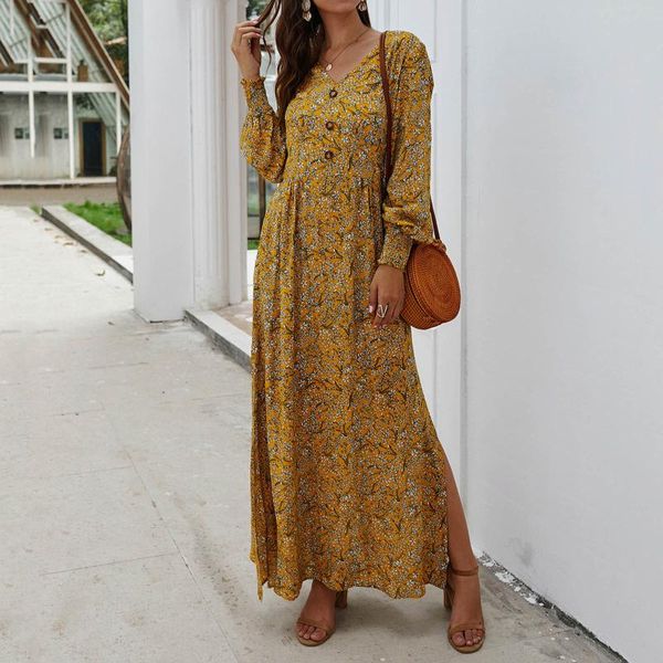 casual dresses floral printed flowy dress women v neck long sleeve ruffles boho for 2021 elegant robe longue 40#, Black;gray
casual dresses floral printed flowy dress women v neck long sleeve ruffles boho for 2021 elegant robe longue 40#, Black;gray