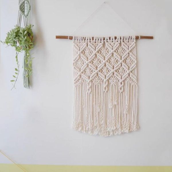 tapestries macrame wall hanging tapestry geometric bohemian art decor for bedroom dorm living room gallery beige 24"l x 16" w
tapestries macrame wall hanging tapestry geometric bohemian art decor for bedroom dorm living room gallery beige 24"l x 16" w