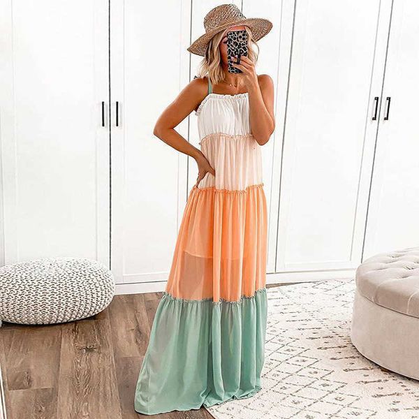 luxury party evening dress 2021 autumn women's sleevels suspender stitching color long skirt, White;pink
luxury party evening dress 2021 autumn women's sleevels suspender stitching color long skirt, White;pink
