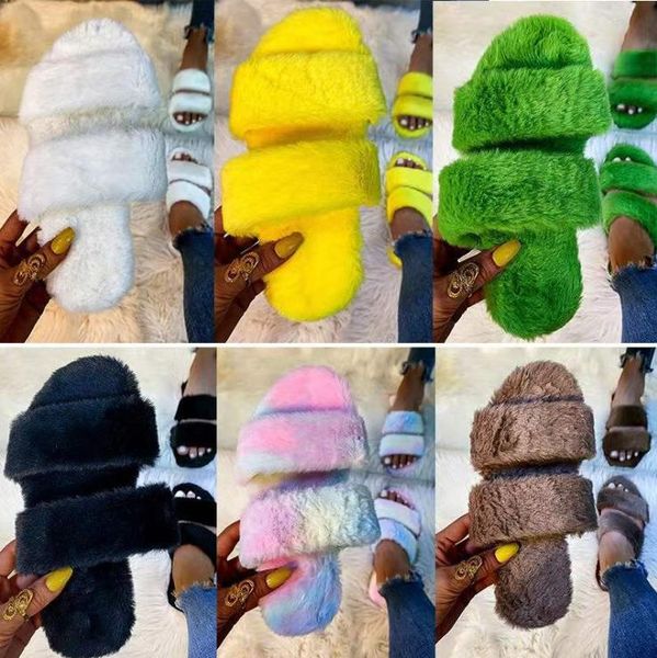 faux fur strap sliders women furry slippers woman rainbow color shoes female casual platform flat women's summer footwear, Black
faux fur strap sliders women furry slippers woman rainbow color shoes female casual platform flat women's summer footwear, Black