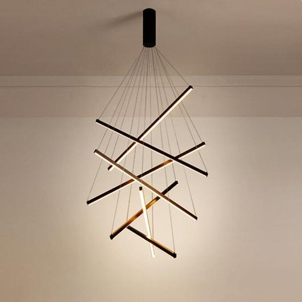 black stair chandelier simple modern duplex building high-rise empty living room hall creative personality long led line lamp pendant lamps
black stair chandelier simple modern duplex building high-rise empty living room hall creative personality long led line lamp pendant lamps