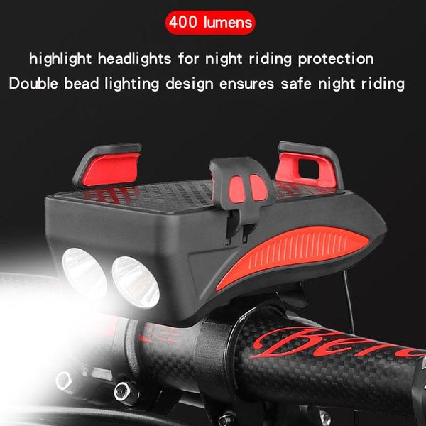 brand multifunction 4 in 1 bike light 400 lumens horn phone holder power bank bicycle front lights
brand multifunction 4 in 1 bike light 400 lumens horn phone holder power bank bicycle front lights