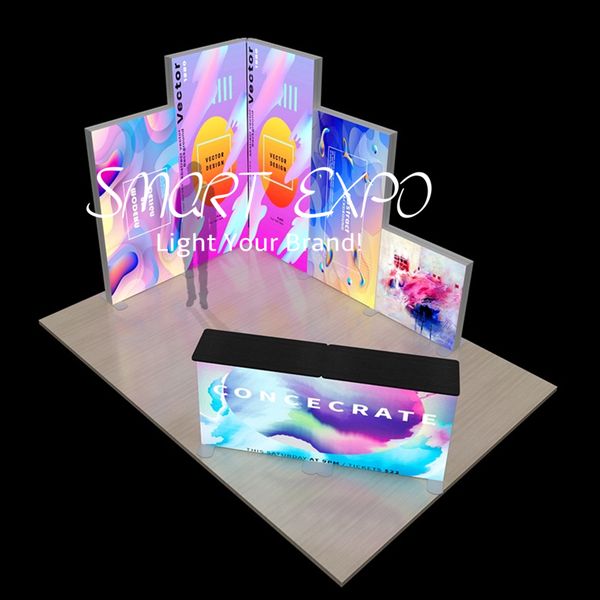 modular 10ft lighting trade show signage advertising display with custom full color printing
modular 10ft lighting trade show signage advertising display with custom full color printing