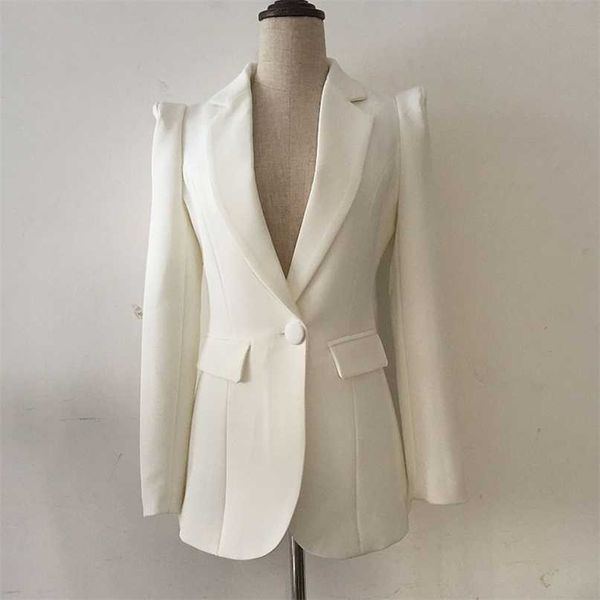 fashion designer black blazer jacket women's office work single button outer wear wholesale 211019, White;black
fashion designer black blazer jacket women's office work single button outer wear wholesale 211019, White;black
