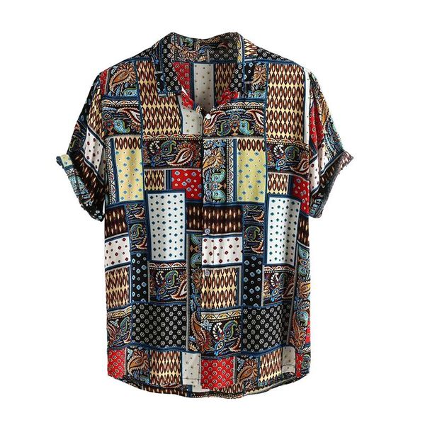 men's casual shirts men lapel neck printed blouse loose fit short sleeve button up shirt for summer, White;black
men's casual shirts men lapel neck printed blouse loose fit short sleeve button up shirt for summer, White;black