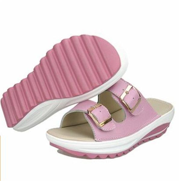 sandals women 2021 leather shoes wedge heel slippers thick-soled large size anti-casual comfortable durable convenience student lazy kick, Black 
sandals women 2021 leather shoes wedge heel slippers thick-soled large size anti-casual comfortable durable convenience student lazy kick, Black