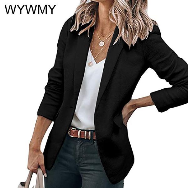 women's suits & blazers wywmy autumn black blazer women coat lady office work suit pockets jackets formal slim fit solid femme, White;black
women's suits & blazers wywmy autumn black blazer women coat lady office work suit pockets jackets formal slim fit solid femme, White;black