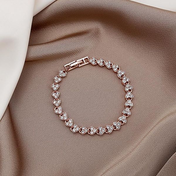 link, chain vintage crystal heart link bracelet for women girls trendy retro bangles bridal wedding fine jewelry party gifts, Black
link, chain vintage crystal heart link bracelet for women girls trendy retro bangles bridal wedding fine jewelry party gifts, Black