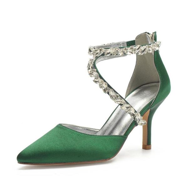 pointed toe satin evening dress shoes with crystal strap silver rhinestone bridal wedding party prom stelitto pumps sandals, Black
pointed toe satin evening dress shoes with crystal strap silver rhinestone bridal wedding party prom stelitto pumps sandals, Black