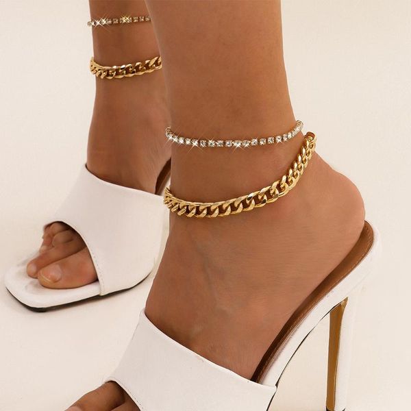 anklets 2021 beach crystal anklet for women gold silver color cuban chain boho ankle bracelet on leg foot bracelets bohemian jewelry, Red;blue
anklets 2021 beach crystal anklet for women gold silver color cuban chain boho ankle bracelet on leg foot bracelets bohemian jewelry, Red;blue