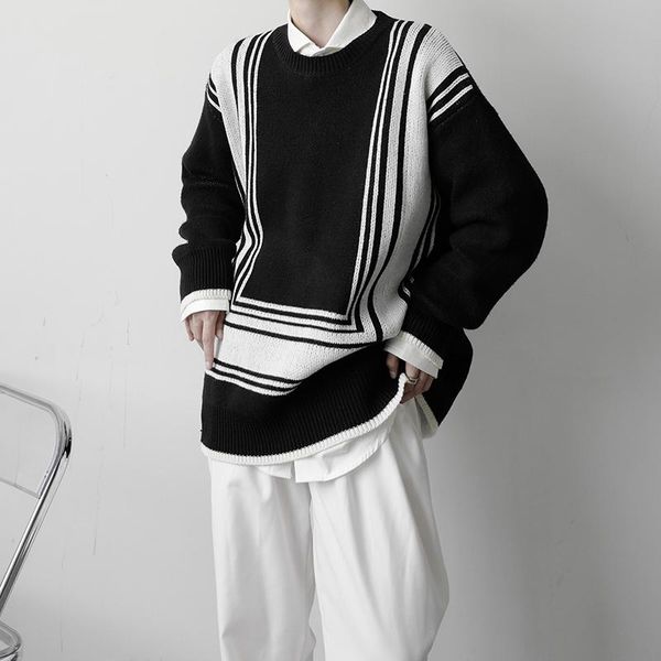 men's sweaters sweater for men and women streetwear loose casual autumn winter pullover korean fashion couple knitwear, White;black
men's sweaters sweater for men and women streetwear loose casual autumn winter pullover korean fashion couple knitwear, White;black