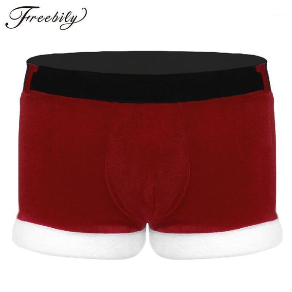 mens soft velvet red santa christmas holiday fancy cosplay costume boxer shorts underwear panties1, Black;white
mens soft velvet red santa christmas holiday fancy cosplay costume boxer shorts underwear panties1, Black;white