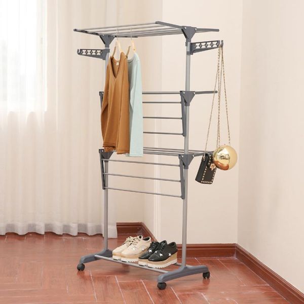storage wardrobe clothes drying rack detachable aluminum alloy three-layer folding household standing laundry hangers & racks
storage wardrobe clothes drying rack detachable aluminum alloy three-layer folding household standing laundry hangers & racks