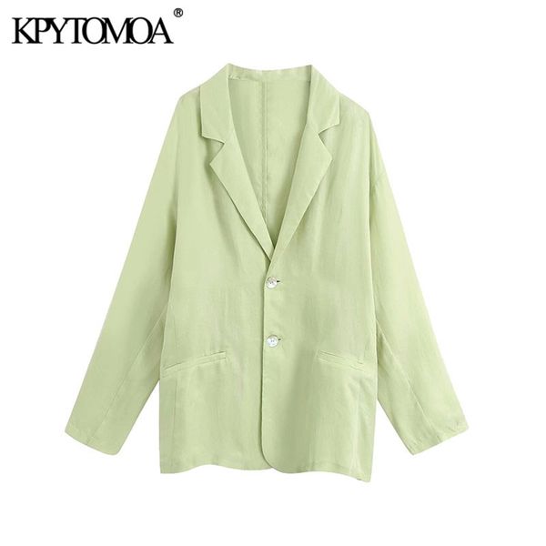 women fashion oversized single breasted blazer coat vintage long sleeve pockets loose female outerwear chic 210421, White;black
women fashion oversized single breasted blazer coat vintage long sleeve pockets loose female outerwear chic 210421, White;black