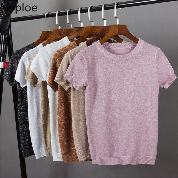 neploe lurex knitted women t shirts spring summer 2021 solid korean o neck short sleeve tees casual stretch female 80612, White
neploe lurex knitted women t shirts spring summer 2021 solid korean o neck short sleeve tees casual stretch female 80612, White