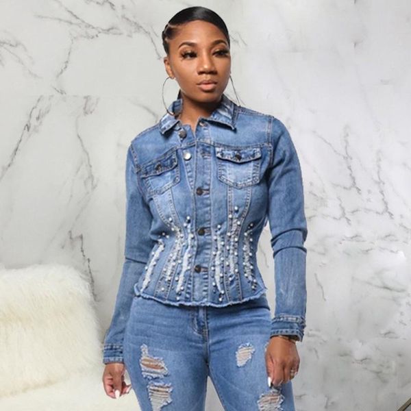short denim jacket pearls women trendy jeans coat beaded female outwear crop slim fit africa outfits streetwear plus size women's jacke, Black;brown
short denim jacket pearls women trendy jeans coat beaded female outwear crop slim fit africa outfits streetwear plus size women's jacke, Black;brown