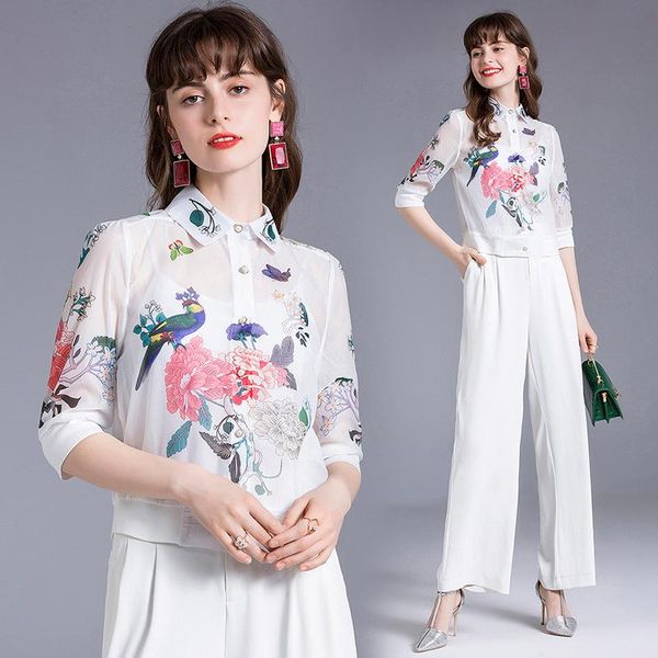 women's blouses & shirts summer 2pcs rash guard shirt + vest set runway floral print collar 1/2 sleeve womens ladies casual travel blou, White
women's blouses & shirts summer 2pcs rash guard shirt + vest set runway floral print collar 1/2 sleeve womens ladies casual travel blou, White