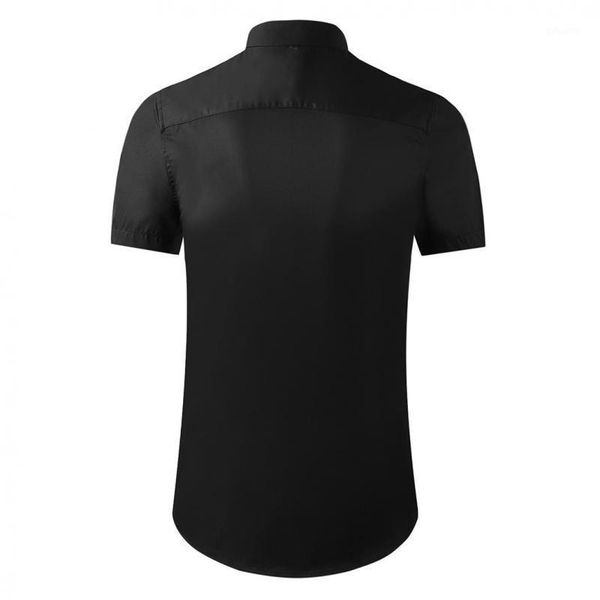 stripe luxury gold short sleeve casual mens dress slim fit chain embroidery male shirts men's, White;black
stripe luxury gold short sleeve casual mens dress slim fit chain embroidery male shirts men's, White;black