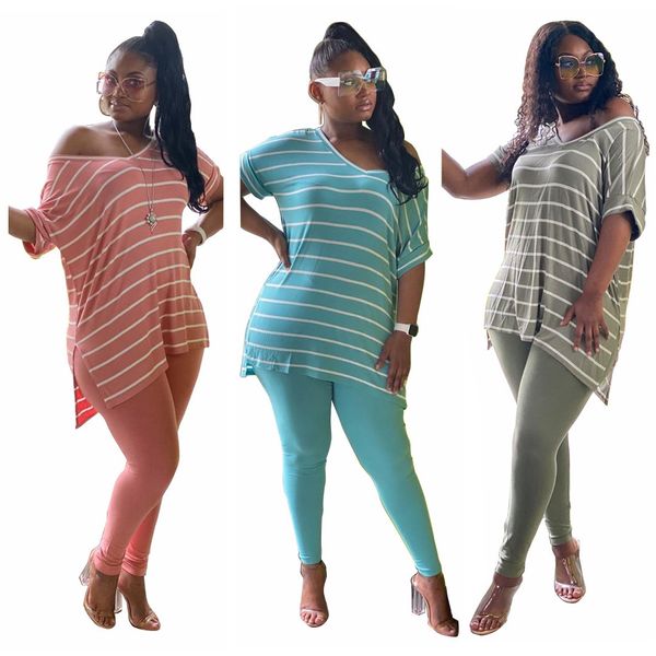 women's plus size t shirt bn7100 2021 fashion loose stripe leisure home two piece set
women's plus size t shirt bn7100 2021 fashion loose stripe leisure home two piece set