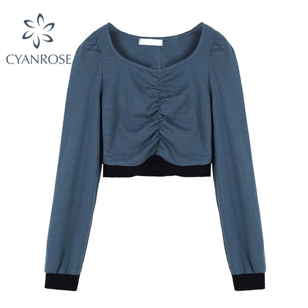 crop spliced t shirt women spring summer square collar tide fashion tees female elegant draped long sleeve e-girl 210430, White
crop spliced t shirt women spring summer square collar tide fashion tees female elegant draped long sleeve e-girl 210430, White