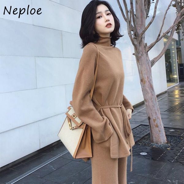 early autumn female suits knitted clothing fashion casual wide leg pants and solid pullover two piece set women 210430, White
early autumn female suits knitted clothing fashion casual wide leg pants and solid pullover two piece set women 210430, White