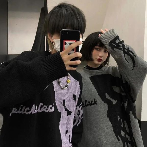 women's sweaters fashion gothic harajuku sweater butterfly jacquard o-neck loose y2k pullover men hip hop streetwear couple jumper blou, White;black
women's sweaters fashion gothic harajuku sweater butterfly jacquard o-neck loose y2k pullover men hip hop streetwear couple jumper blou, White;black