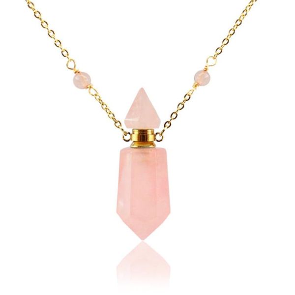 pendant necklaces fyjs unique jewelry light yellow gold color geometric shape rose pink quartz perfume bottle necklace, Silver
pendant necklaces fyjs unique jewelry light yellow gold color geometric shape rose pink quartz perfume bottle necklace, Silver
