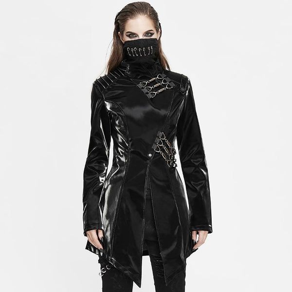 women's trench coats gothic punk women jacket metal decoration female winter long-sleeved coat plus size jackets clothing, Tan;black
women's trench coats gothic punk women jacket metal decoration female winter long-sleeved coat plus size jackets clothing, Tan;black