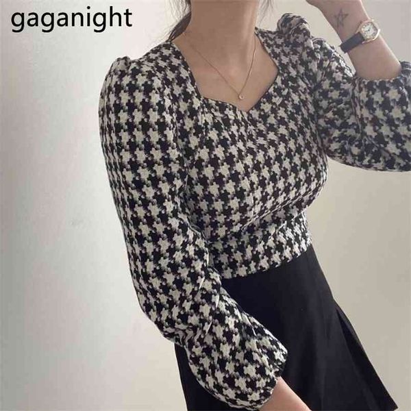 korean chic women short blouses vintage plaid square collar shirt puff sleeve office lady femme blusas pullover 210601, White
korean chic women short blouses vintage plaid square collar shirt puff sleeve office lady femme blusas pullover 210601, White