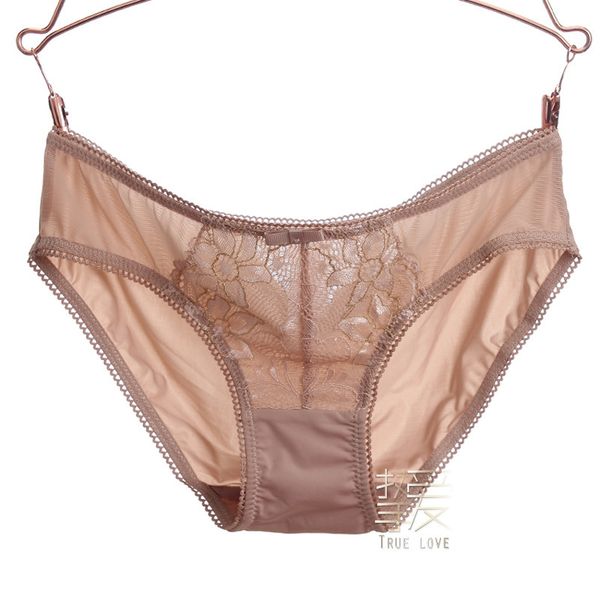 milk silk lace low waist briefs women's underwear pinkdear, Black;white