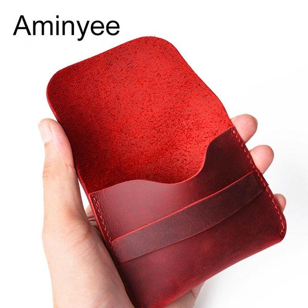 card holders aminyee 2021 women men genuine leather wallet holder fashionable slim business coin purse short small wallets unisex, Brown;gray
card holders aminyee 2021 women men genuine leather wallet holder fashionable slim business coin purse short small wallets unisex, Brown;gray