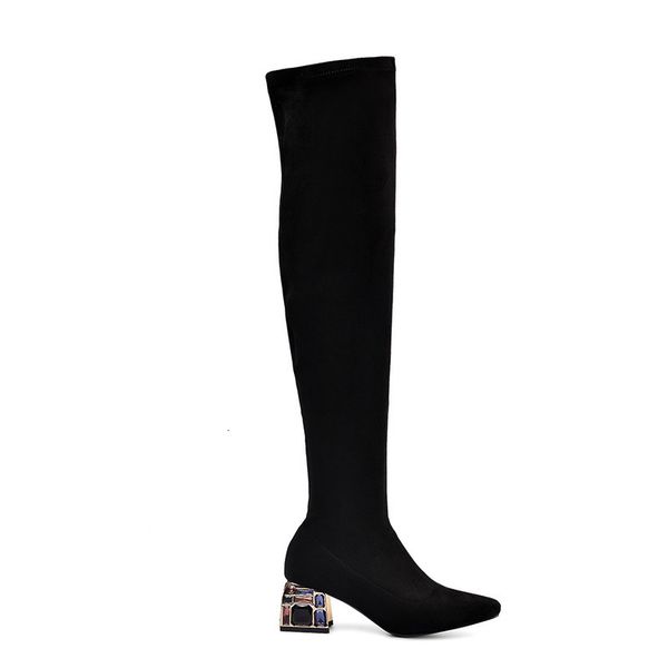asumer senior quality female leather crystal heels thin party women's shoes on the knee boots, Black
asumer senior quality female leather crystal heels thin party women's shoes on the knee boots, Black