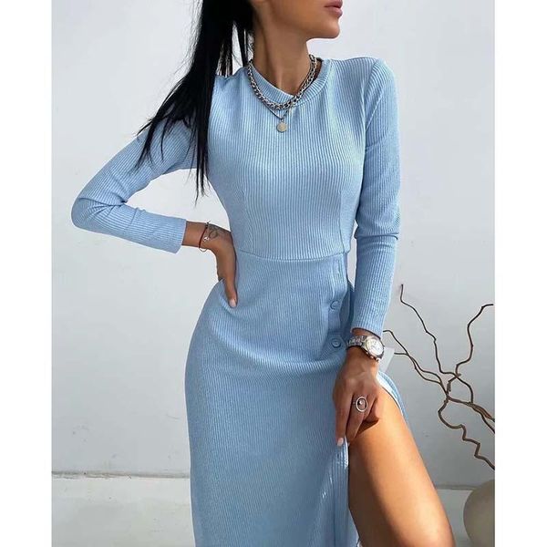 casual dresses split knitted women's dress autumn long sleeve for women 2021 knee-length button solid knit female woman, Black;gray
casual dresses split knitted women's dress autumn long sleeve for women 2021 knee-length button solid knit female woman, Black;gray