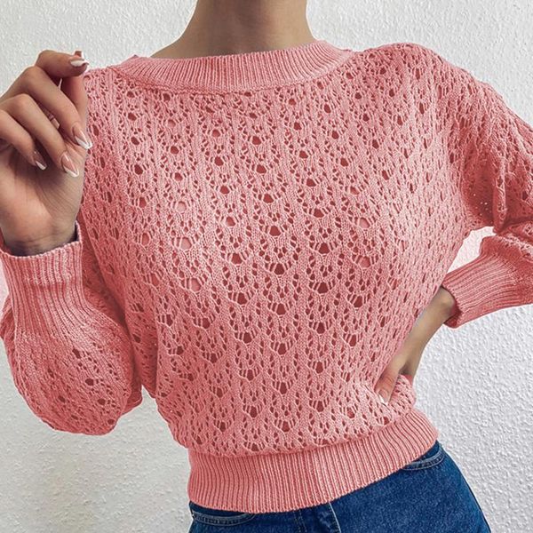 women's sweaters autumn ladies long sleeve o neck solid color hollow out matching casual loose knit pullover sewater, White;black
women's sweaters autumn ladies long sleeve o neck solid color hollow out matching casual loose knit pullover sewater, White;black