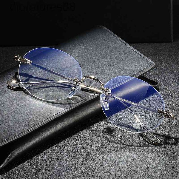 glasses crowe frame women's oval personality frameless sunglasses men's anti blue flat lenses can be equipped with myopia, White;black
glasses crowe frame women's oval personality frameless sunglasses men's anti blue flat lenses can be equipped with myopia, White;black