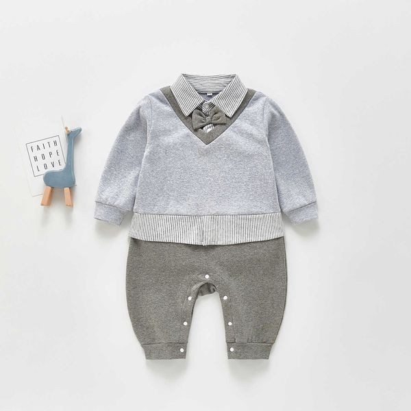 spring boy treasure infants and young children climbing clothes striped tie handsome gentleman jumpsuit baby boy romper 210701, Blue
spring boy treasure infants and young children climbing clothes striped tie handsome gentleman jumpsuit baby boy romper 210701, Blue