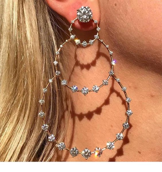 stud kristi tina 1 pcs big crystal earrings women trendy 2021 geometric pendant wedding party jewelry christmas gift, Golden;silver
stud kristi tina 1 pcs big crystal earrings women trendy 2021 geometric pendant wedding party jewelry christmas gift, Golden;silver