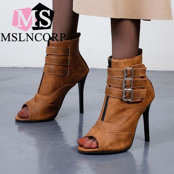 plus size 34-48 boots women shoes high heels ankle summer sandals zipper peep toe short leather ladies, Black
plus size 34-48 boots women shoes high heels ankle summer sandals zipper peep toe short leather ladies, Black