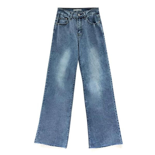 women's jeans fashion spring and autumn nine-point pants straight loose high waist edging micro-flared cow, Blue
women's jeans fashion spring and autumn nine-point pants straight loose high waist edging micro-flared cow, Blue