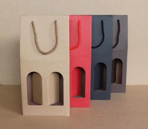 gift wrap 100pcs kraft paper red wine box handheld single/double bottle bag window packaging party supplies sn181
gift wrap 100pcs kraft paper red wine box handheld single/double bottle bag window packaging party supplies sn181