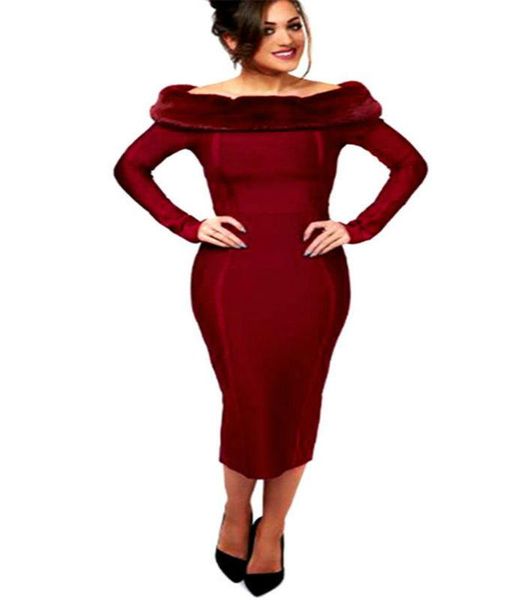 casual dresses 2021 fashion women winter bodycon wine red long sleeve fur celebrity evening club party bandage dress vestido, Black;gray
casual dresses 2021 fashion women winter bodycon wine red long sleeve fur celebrity evening club party bandage dress vestido, Black;gray