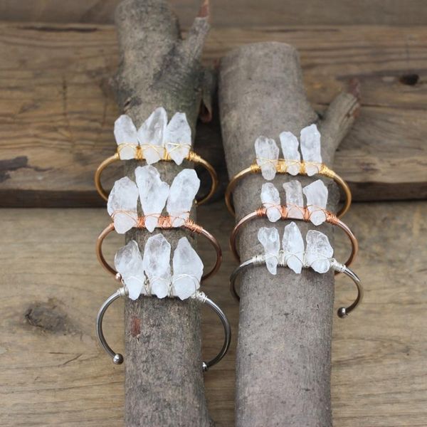 bangle brass wire wrap white quartz open cuff irregular raw crystal points fashion women bracelet jewelry wholesale qc2040, Black
bangle brass wire wrap white quartz open cuff irregular raw crystal points fashion women bracelet jewelry wholesale qc2040, Black