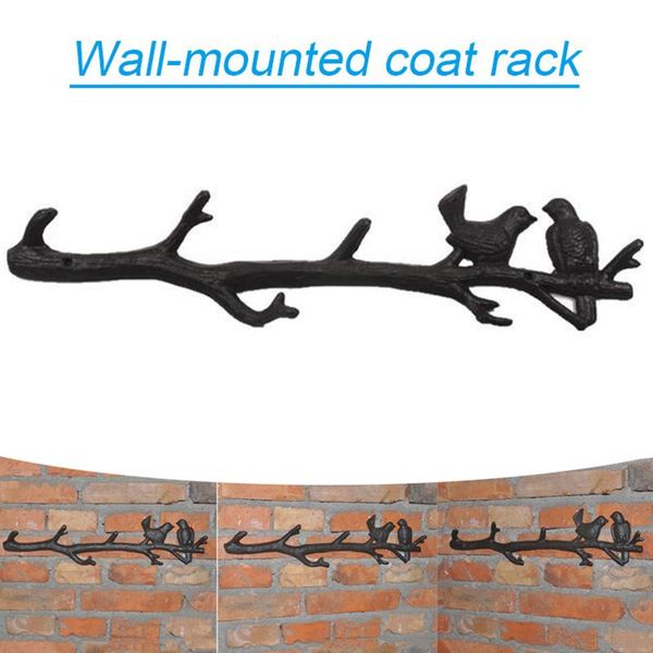 cast iron birds on branch hanger with 6 hooks decorative wall hook rack for coats hats keys towels clothes fbs & rails
cast iron birds on branch hanger with 6 hooks decorative wall hook rack for coats hats keys towels clothes fbs & rails