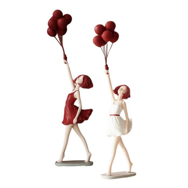 decorative objects & figurines resin sculpture accent piece, modern balloon girl shaped object for home, office, table and desktop
decorative objects & figurines resin sculpture accent piece, modern balloon girl shaped object for home, office, table and desktop