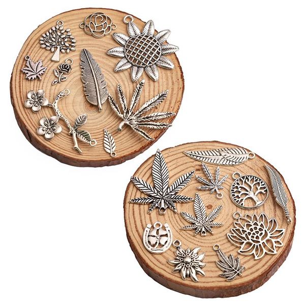 charms 19pcs/lot vintage silver color tree leaf plant collections diy bracelet pendant necklace accessories for jewelry making, Bronze;silver
charms 19pcs/lot vintage silver color tree leaf plant collections diy bracelet pendant necklace accessories for jewelry making, Bronze;silver