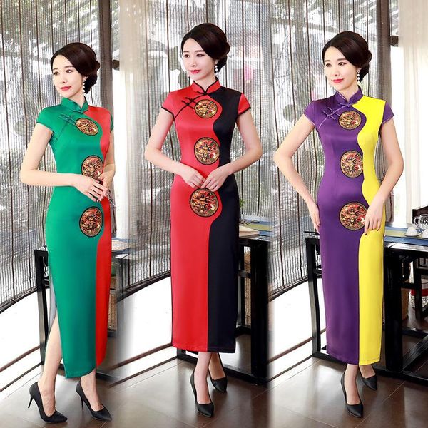 elegant orientale women flower printed rayon qipao chinese mandarin collar handmade button satin cheongsam oversize 3xl ethnic clothing, Red
elegant orientale women flower printed rayon qipao chinese mandarin collar handmade button satin cheongsam oversize 3xl ethnic clothing, Red